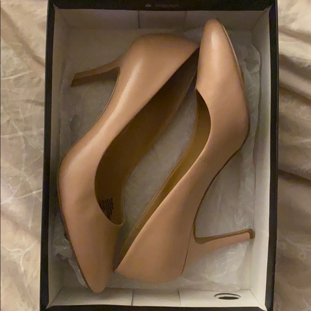 Rose Pink INC heels - matches navy dress listed